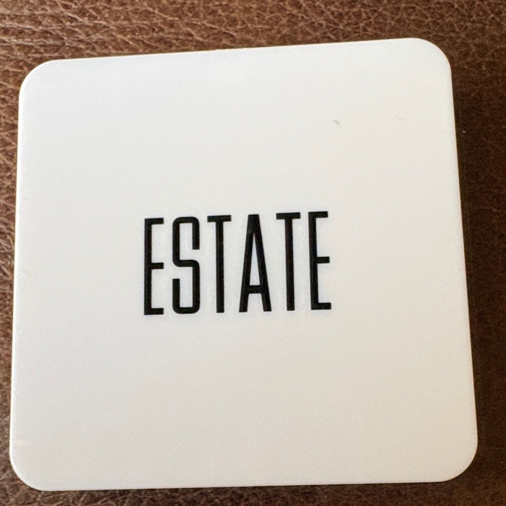 Estate White Compact with Black ESTATE Logo‎